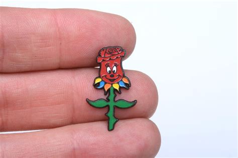 Pin Rosa Pins Flores Pin Esmaltado Pin Fantasia Pins Etsy