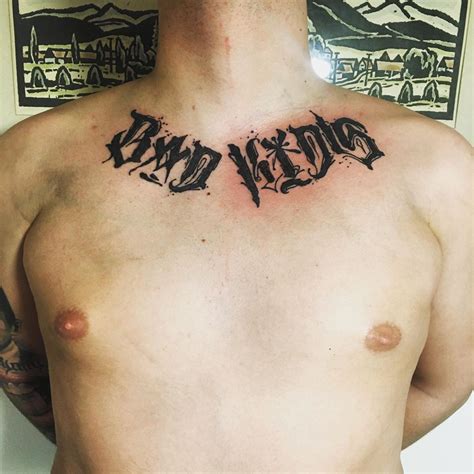 101 Amazing Chest Word Tattoo Ideas That Will Blow Your Mind! | Word