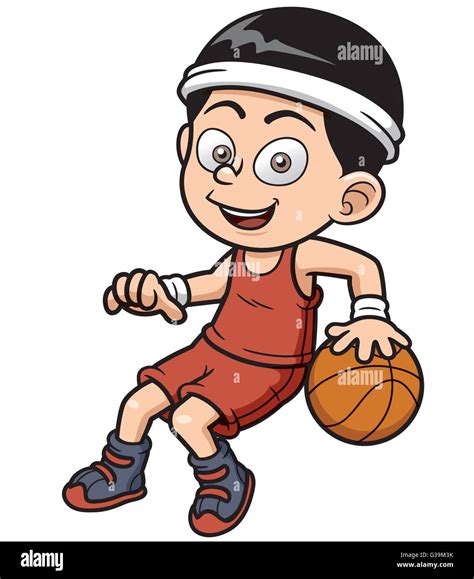 Vector Illustration Of Cartoon Basketball Player Stock Vector Image