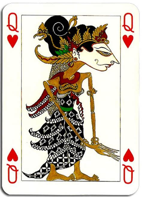 Playingcardstop1000 Marionnettes Wayang By Grimaud Queen Of Hearts