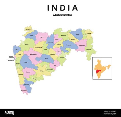 Maharashtra Map 2019 New Map Of Maharashtra Districts In Maharashtra