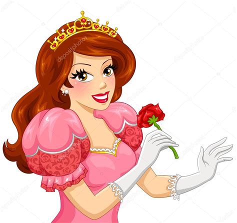 Princess Holding A Rose Stock Illustration By ©ayeletkeshet 45963281