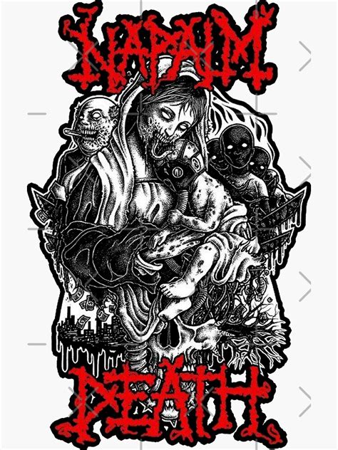 Napalm Death Mother And Child Sticker For Sale By Bristolhummm