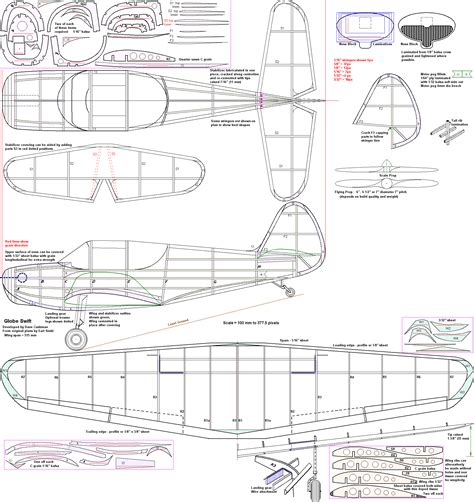 Plan For 515 Mm Wingspan Rubber Powered Globe Swift In 2022 Paper