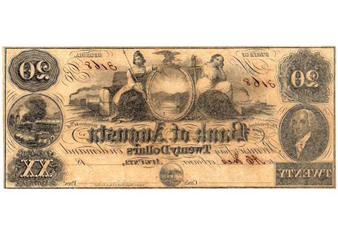 However, some types and denominations of currency from this bank could still be rare. 1800s $20 State of Georgia Bank of Augusta Obsolete ...
