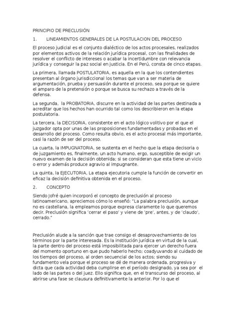 ¿cuál es el fundamento de la preclusión? Principio de Preclusión | Estoppel colateral ...