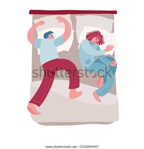 Man Woman Sleeping Young Couple Nap Stock Vector Royalty Free 2126004647 Shutterstock
