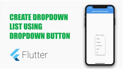 How To Create Dropdown Button In Flutter Dropdown Lists In Flutter Images Images