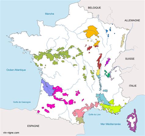 Carte Des Vignobles De France Carte Des Vins Vin De France Vignoble