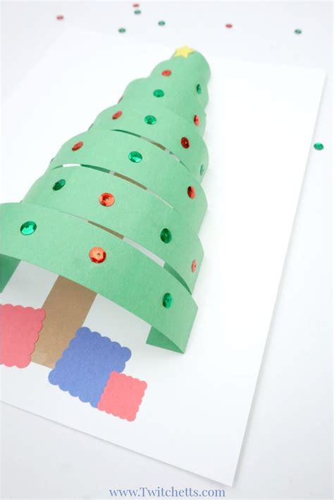 How To Make A Fun 3d Paper Christmas Tree Craft With Construction Paper