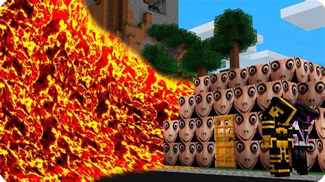 Casa De Momo Vs Tsunami De Lava En Minecraft Reto De La Casa Vs