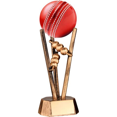 Cricket Trophy Ball Holder Gold Resin Cricket Balls