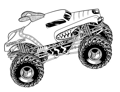The mohawk warrior truck has an uncanny resemblance to george balhan, the famous monster truck driver. Soulmetalpodcast: Monster Trucks Coloring Pagr