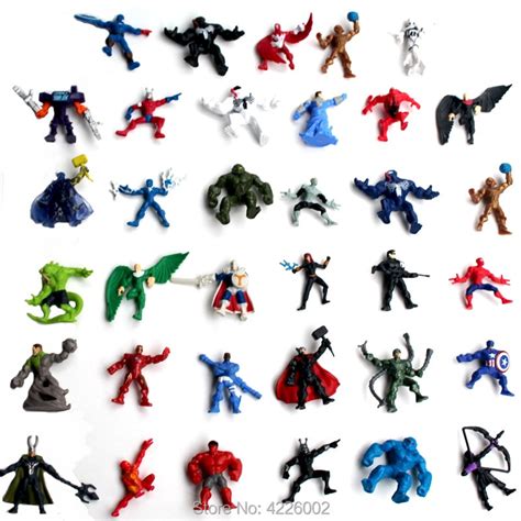 10pcs Marvel Superheroes Venom Thing Mini Pvc Action Figures Thor