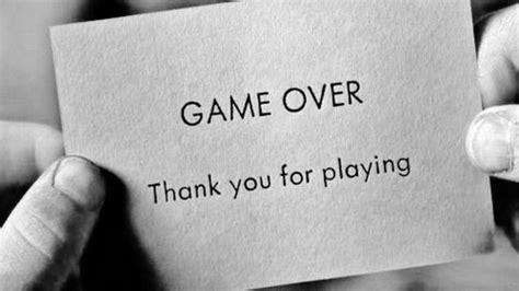 Game Over Thank You For Playing Saying Pictures