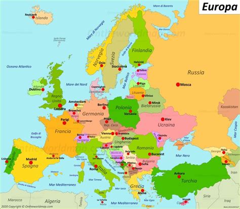 cartina politica europa con capitali in italiano cartina sexiz pix