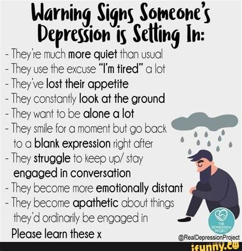 Warning Signs Someones Depression Is Setling In Theyre Much More