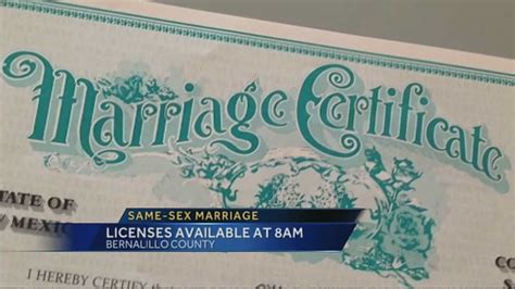 Bernalillo County Same Sex Marriage Licenses Available Today