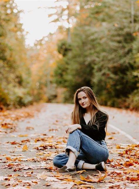 Fall Leaves Fall Senior Pictures Road Senior Picture