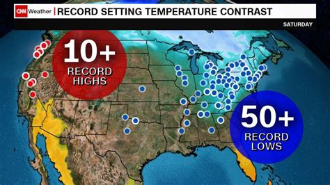 Record Breaking Temperature Extremes Expected This Weekend Cnn