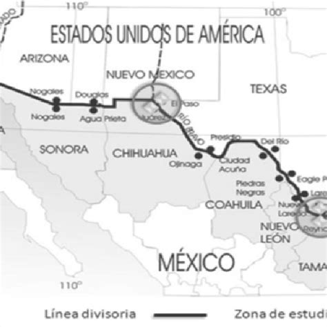 Arriba Foto Mapa De La Frontera De Mexico Y Estados Unidos Actualizar
