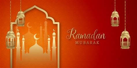 Red Ramadan Kareem Islamic Social Media Banner 1040382 Vector Art At