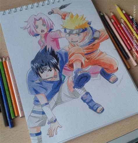 Naruto Sasuke And Sakura By Nikkouviolet On Deviantart