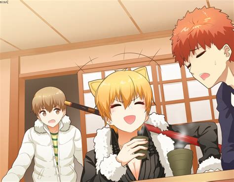 Emiya Shirou Fujimura Taiga Jaguarman And Jaguarman Fate And More Drawn By Ninai Danbooru