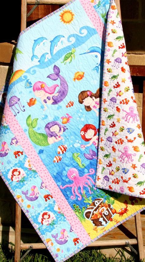 Free shipping on prime eligible orders. LAST ONE Mermaid Blanket, Baby Girls Quilt, New Baby Gift ...