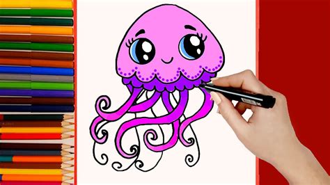 Cómo Dibujar Una Medusa De Mar Kawaii De Manera Fácil