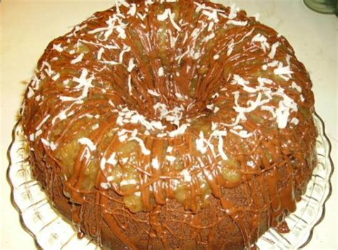 Chocolate Macaroon Bundt Cake Justapinchrecipes Chocolate Macaroons Chocolate Macaroon Bundt