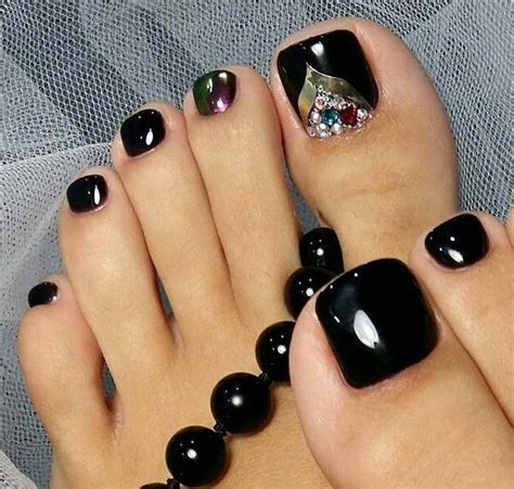 Black Toe Nail Art Black Toe Nails Toe Nails Toe Nail Art