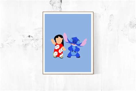 Lilo And Stitch Minimalist Poster Lilo And Stitch Lilo Etsy