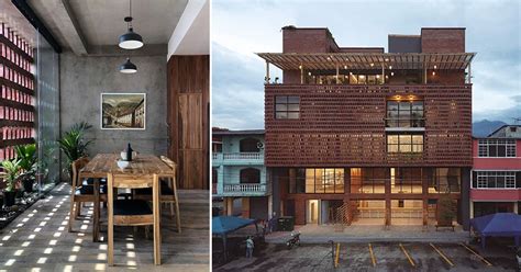 Natura Futura Designs Mixed Use Building In Ecuador With Permeable Bricks