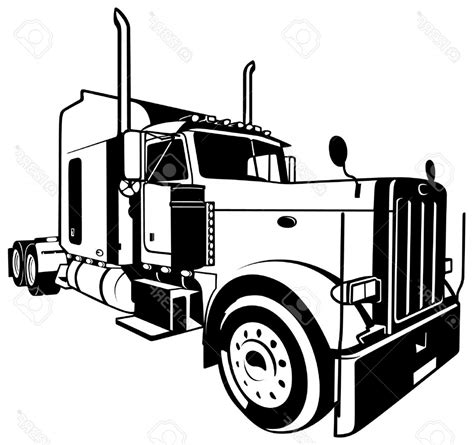 Semi Truck Vector At Getdrawings Free Download
