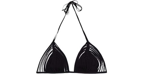 La Perla Reminiscence String Overlay Bikini Top In Black Lyst