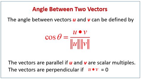 How To Find The Angle Between Two Vectors Vectordefinition