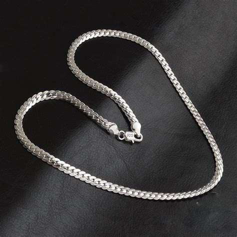 Buy Customizes White Gold Jewelry Tone Men Chain Women 5mm All Side Male