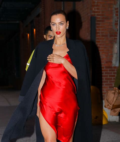 Irina Shayk Leggy In Sexy Red Dress Out In New York City Hot Celebs Home