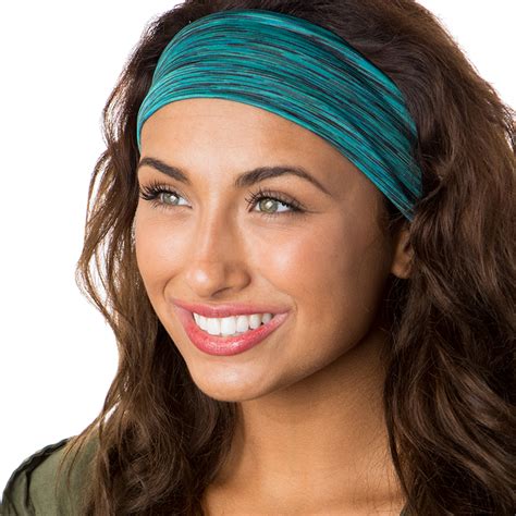 Hipsy Unisex Adjustable Spandex Xflex Space Dye Jade Headband