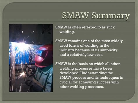 Ppt Introduction To Smaw Shielded Metal Arc Welding Powerpoint