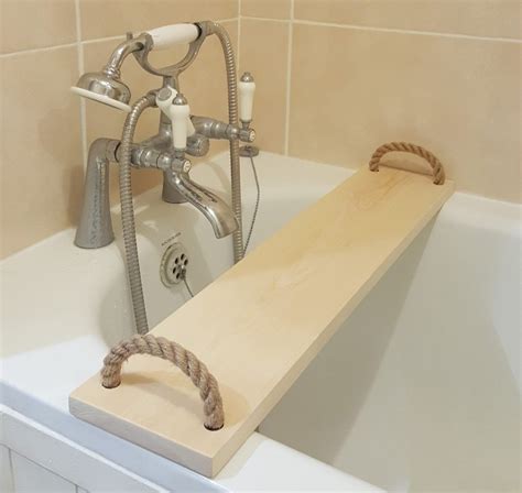 What are bathtubs made out of? Solid Pine Wood Handmade BathTub Caddy Tray Rack bath ...