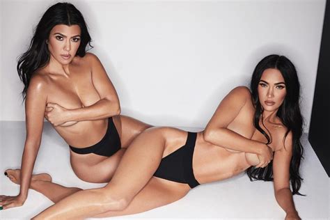 Kourtney Kardashian And Bff Megan Fox Go Topless In Nearly Nude Photoshoot For Sister Kim S