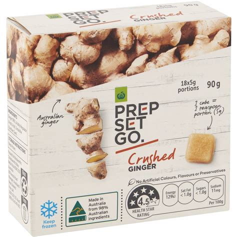Woolworths Prep Set Go Frozen Crushed Ginger 90g Woolworths