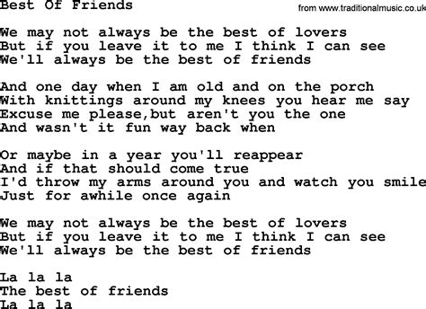 Joan Baez Song Best Of Friends Lyrics