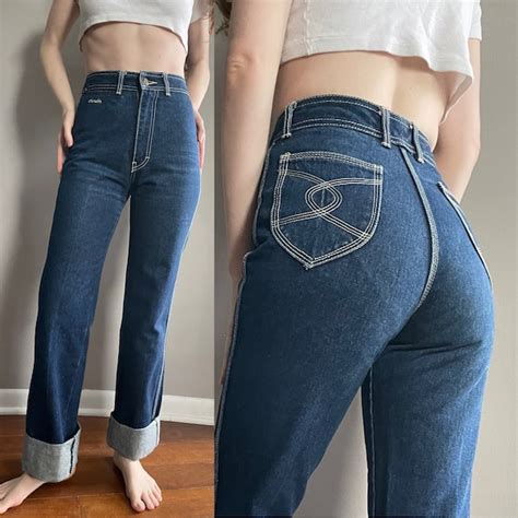 80s High Waist Jeans Etsy