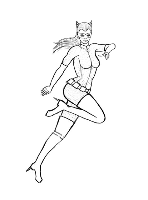 Dibujos De Incre Ble Catwoman Para Colorear Para Colorear Pintar E