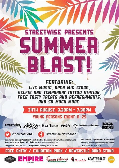 Streetwise Presents Summer Blast Byker Community Trust