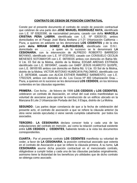 contrato de cesion pdf derecho civil sistema legal justicia
