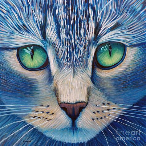 Nostradamuss Cat Painting By Brian Commerford Fine Art America